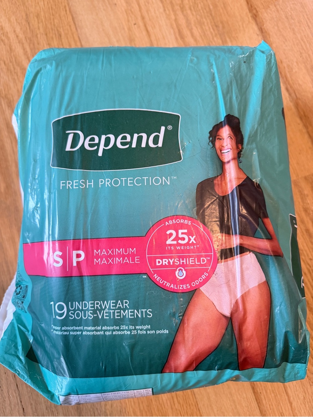 Depend Fresh Maximum Protection Underwear Women 19ct Small DryShield Odor Neutra